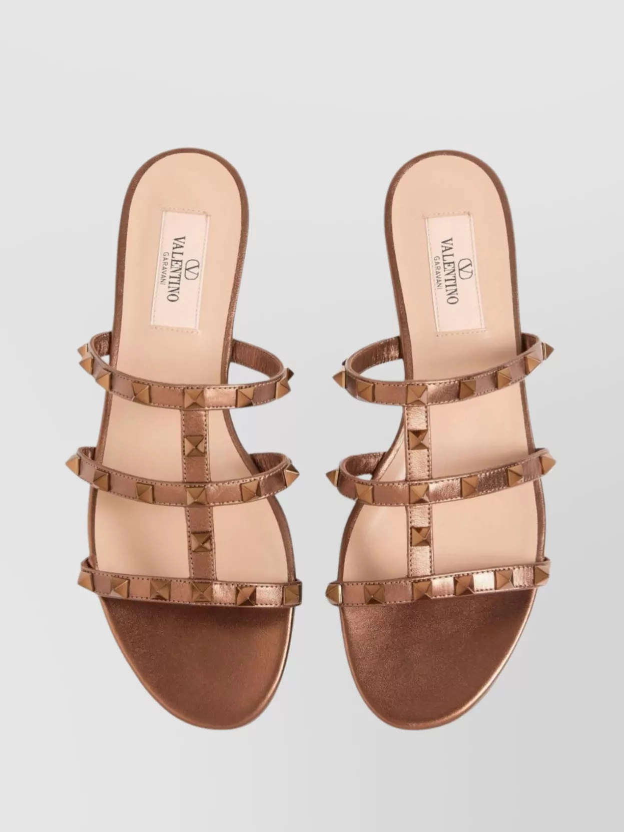 Valentino Leather Sandals Metallic Studs
