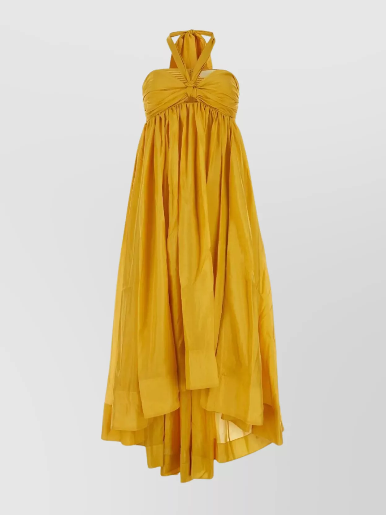 Shop Zimmermann Devi Silk Tiered Dress In Yellow