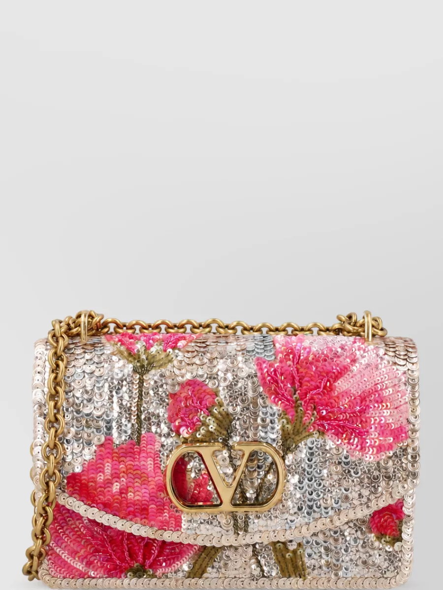 Valentino Garavani Vain Small Sequin Clutch Bag