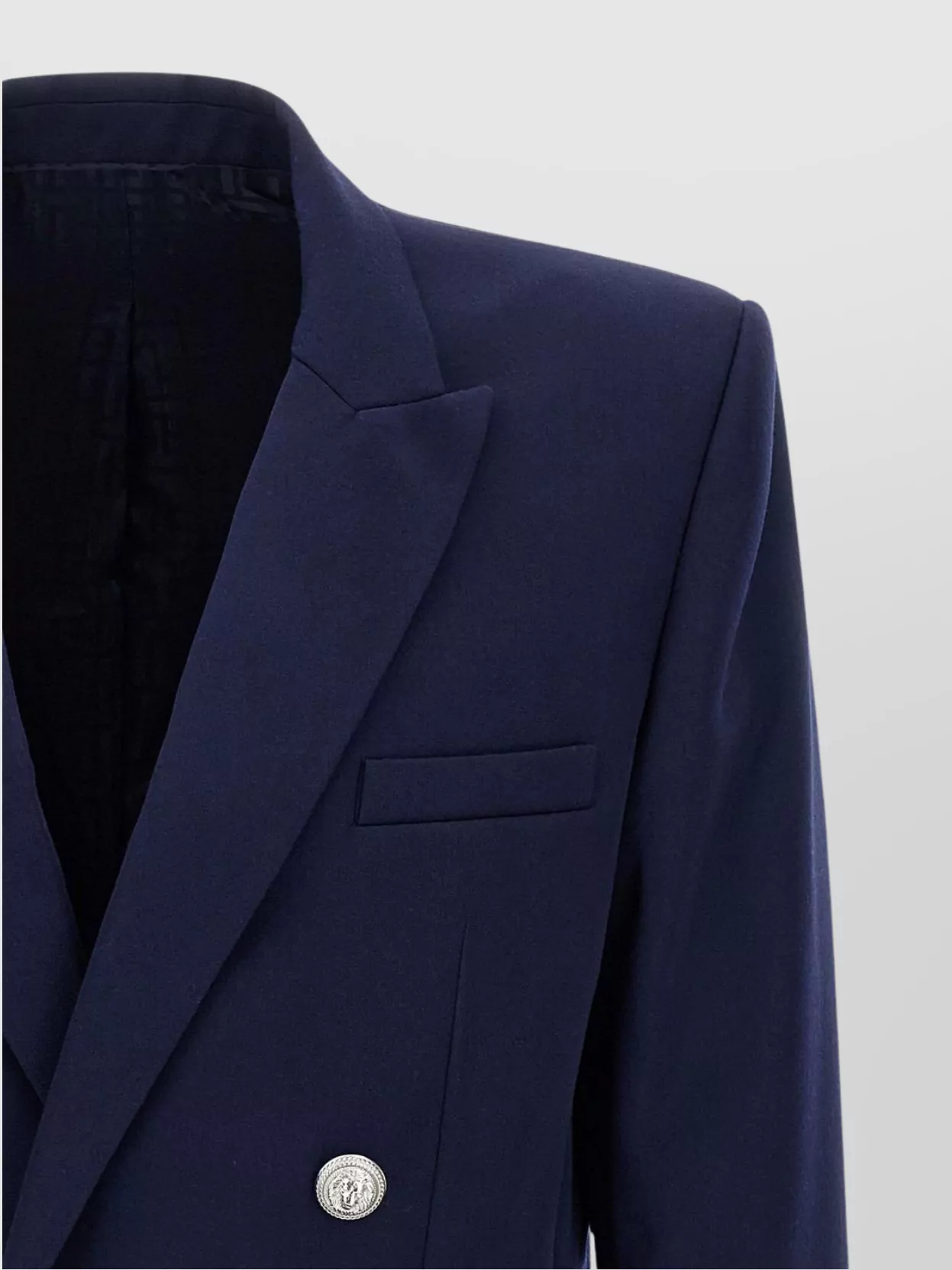 Balmain Blazer Double-Breasted Silver Buttons