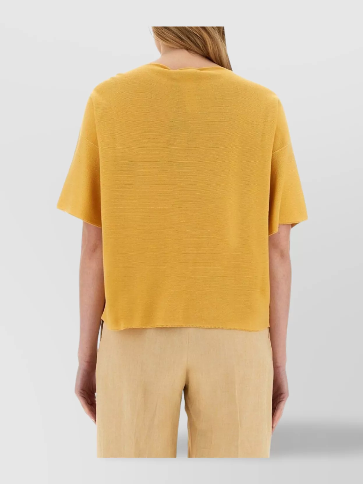Fabiana Filippi Boat Neck Lightweight Cotton Knit Top