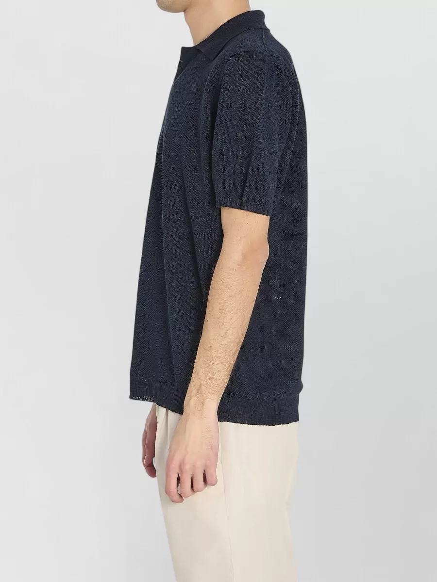 Roberto Collina Linen Relaxed-Fit Short-Sleeve Polo Shirt