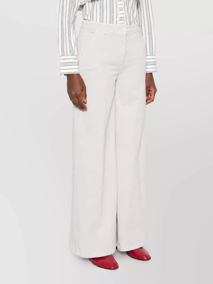 Via Masini 80 Wide-Leg Denim Trousers