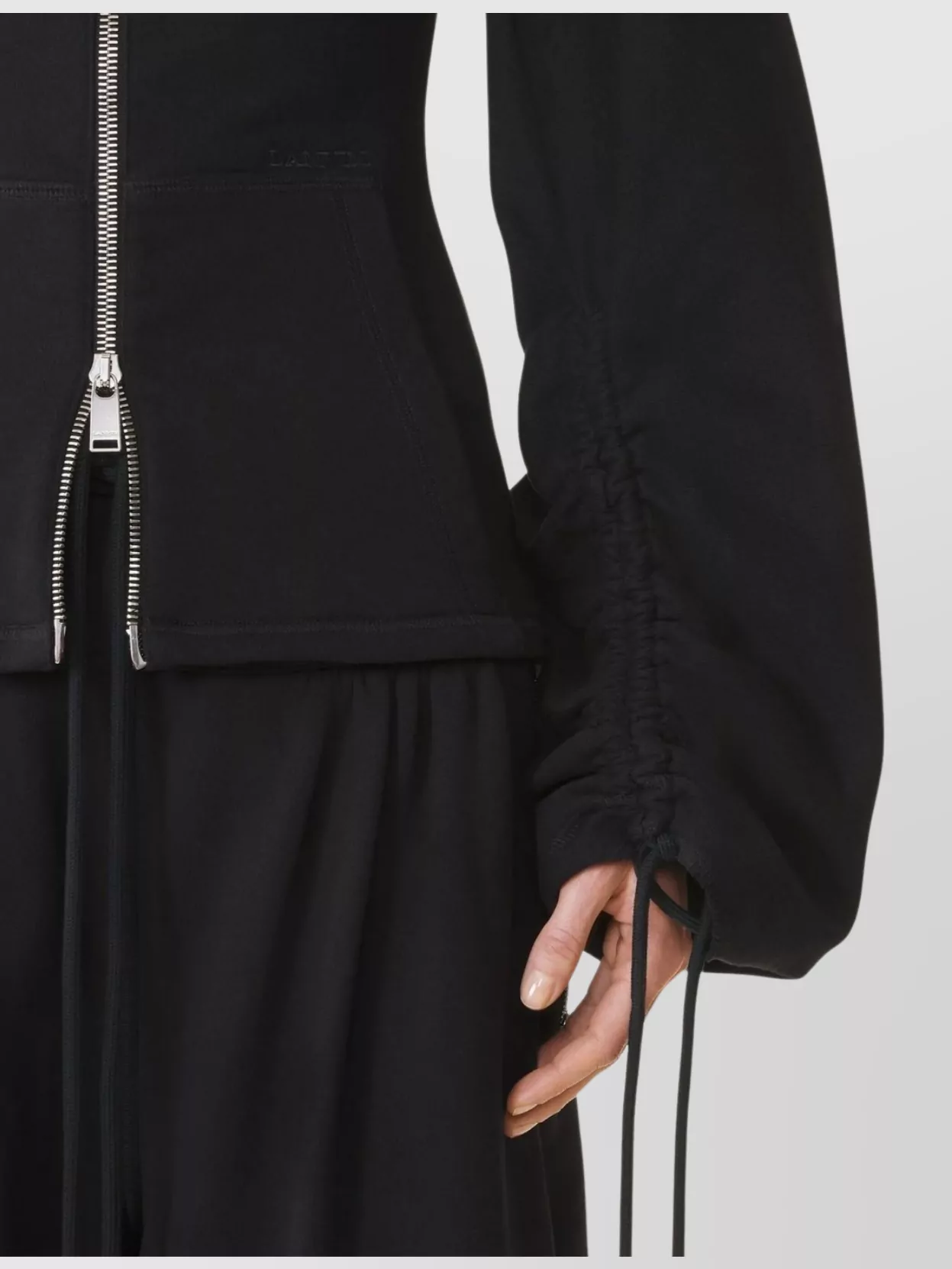Lanvin Tailored Zip Jacket With High Collar And Pockets