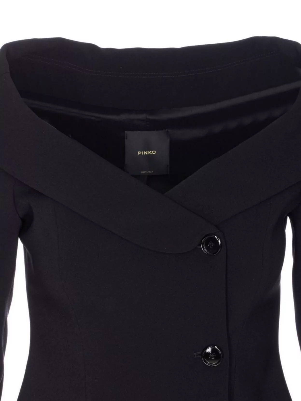 Pinko Off-The-Shoulder Tailored Jacket Featuring Buttons