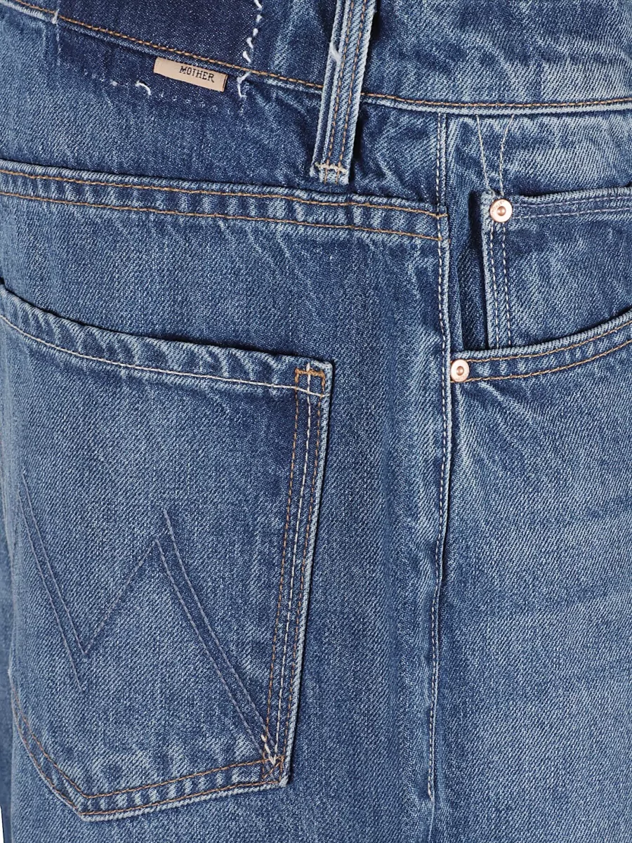 Mother Denim Straight-Leg Cropped Jeans