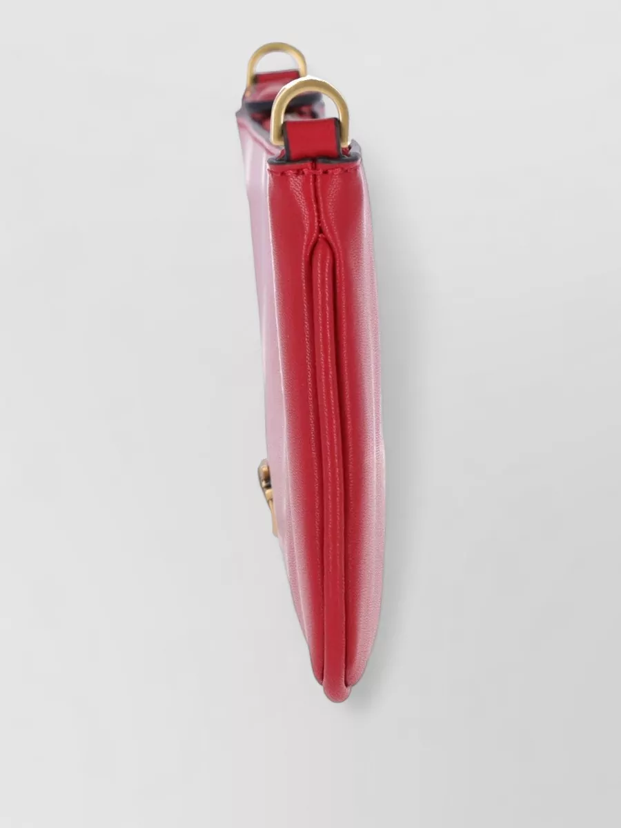 Pinko Love Bag Flat Leather Clutch Bag