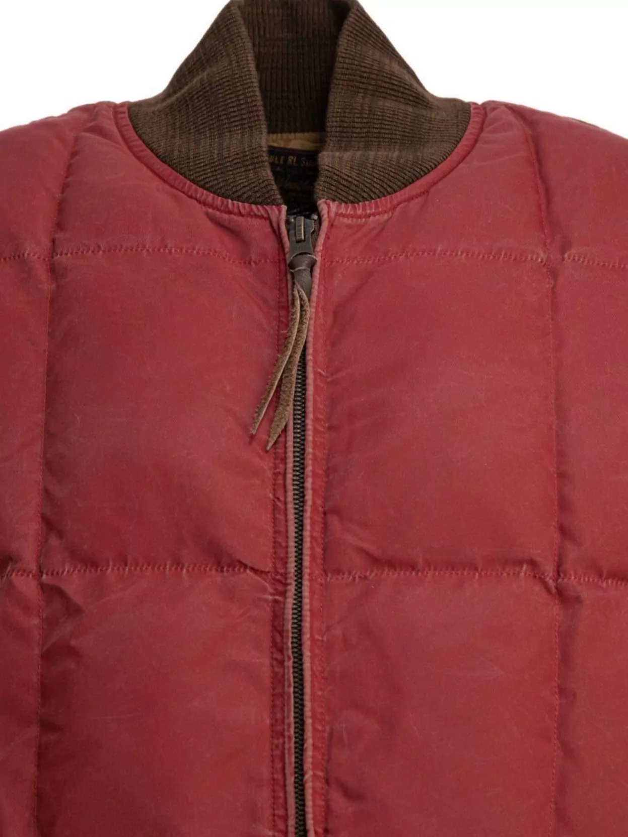 Rrl By Ralph Lauren Quilted Vest Featuring Ribbed Collar And Pockets