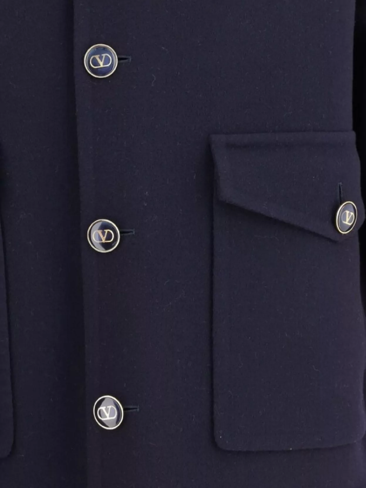 Valentino Wool Jacket With Collared Design