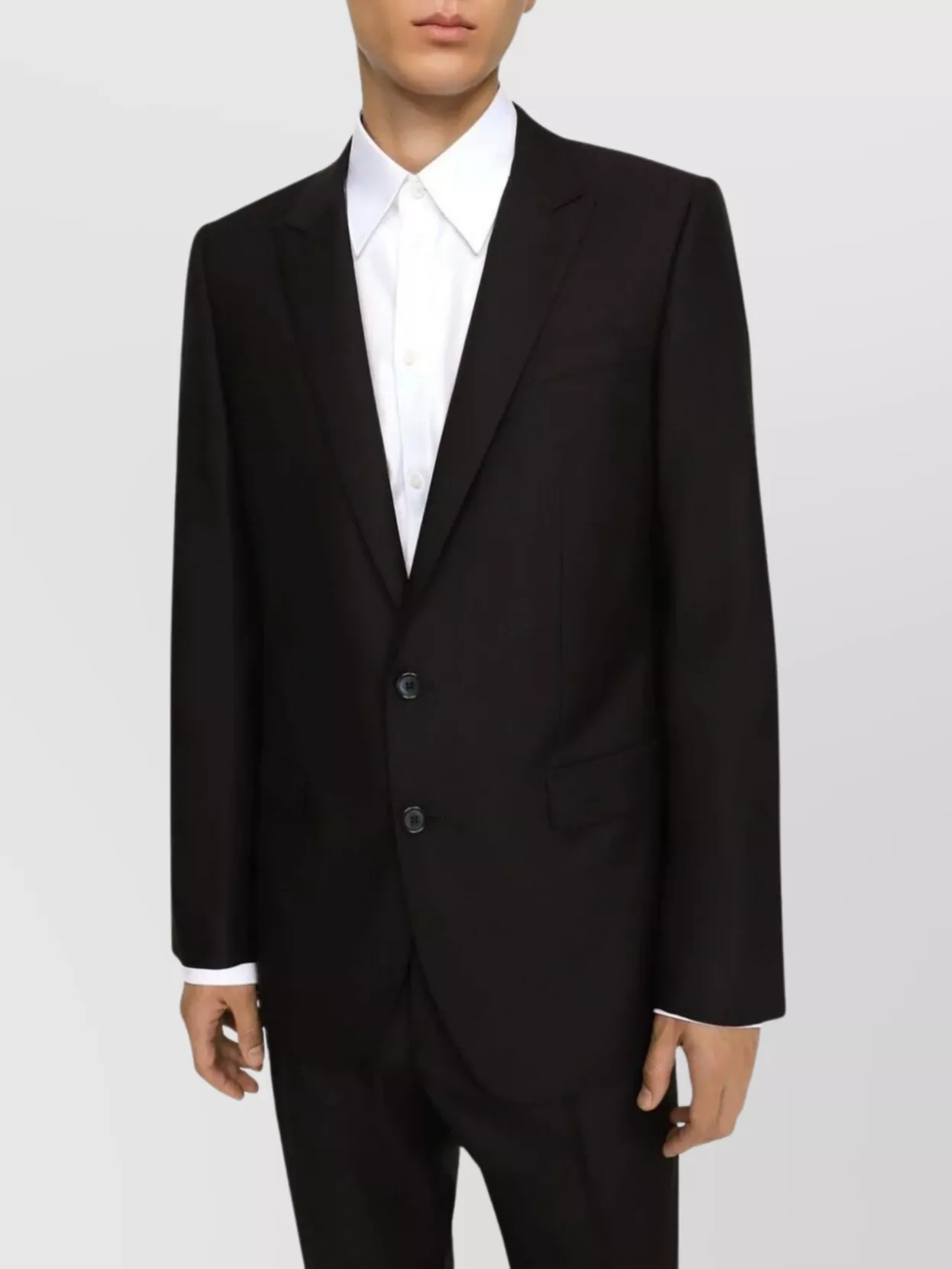 Dolce&Gabbana Wool And Silk Suit With Hidden Pocket