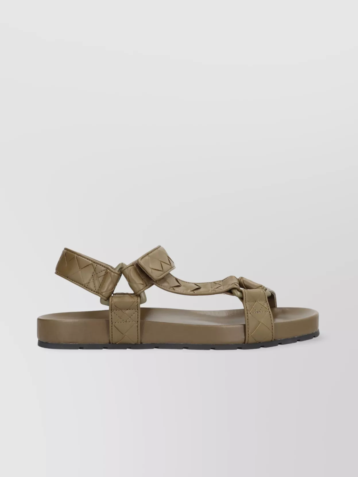 Bottega Veneta Journey Leather Quilted Flat Sandals