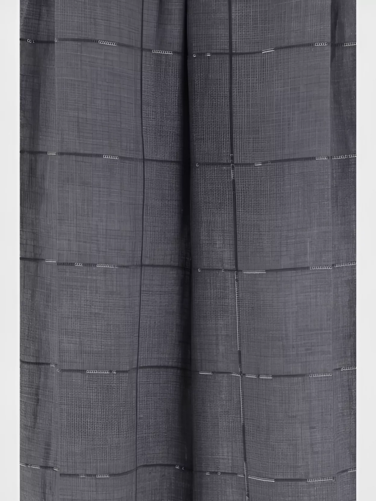 Brunello Cucinelli Check Linen Palazzo Trousers With Sequin Detail