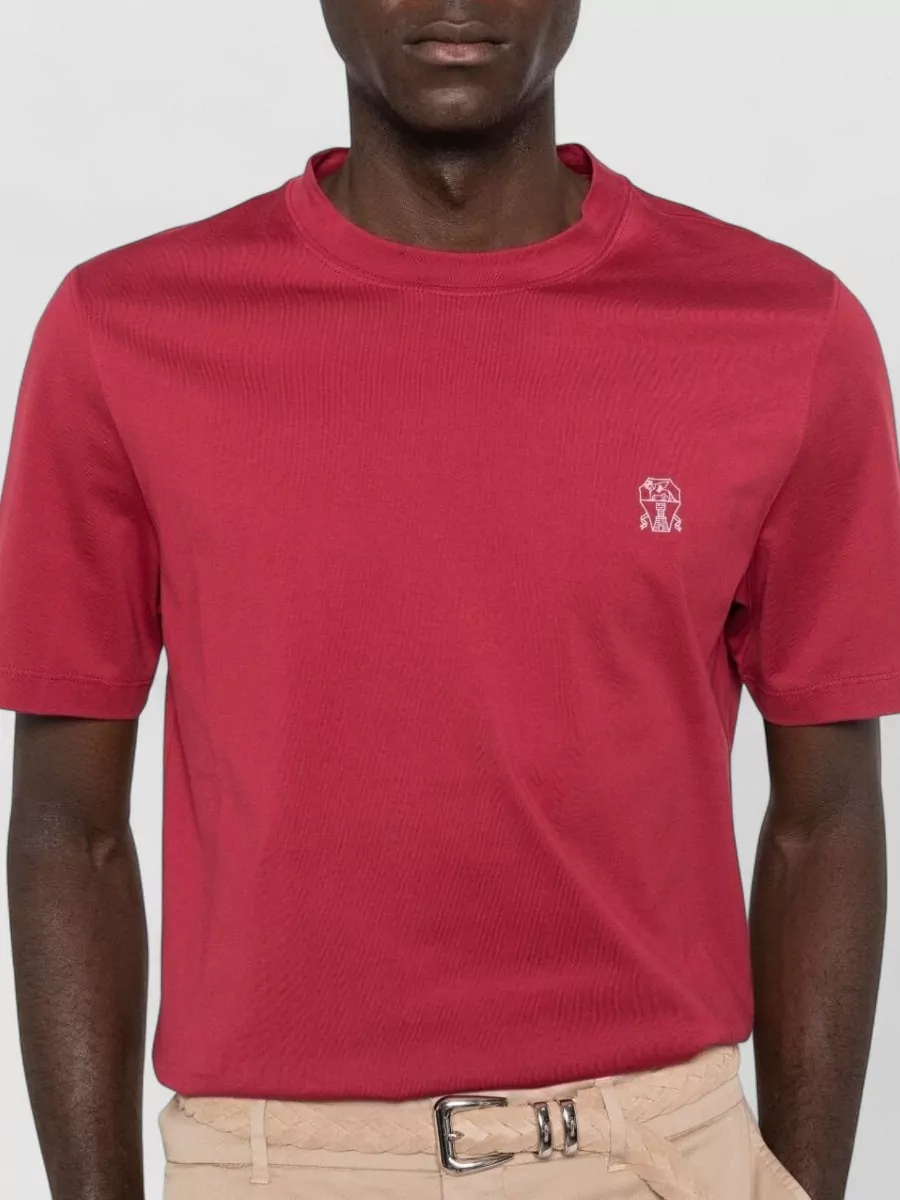 Brunello Cucinelli Cotton T-Shirt With Logo And Crew Neck