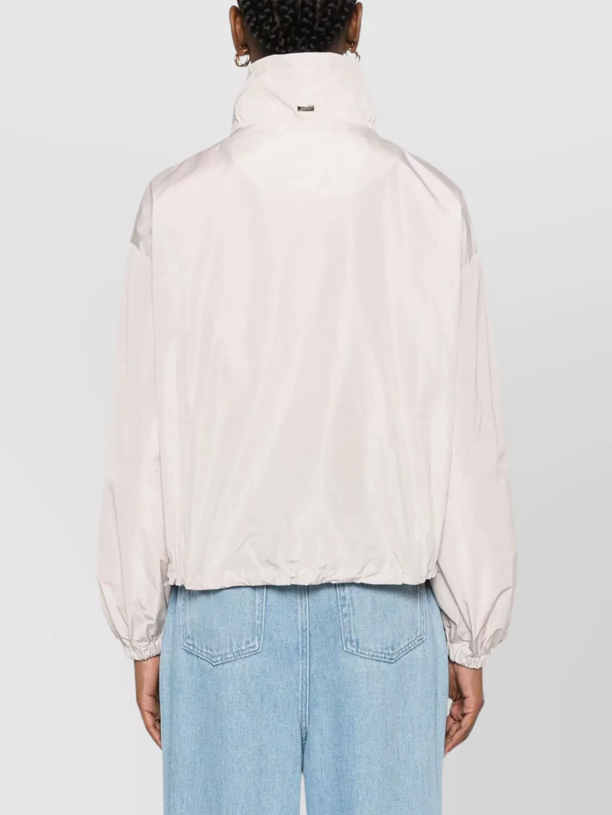 Herno Lightweight Drawstring Hem High Collar Coat