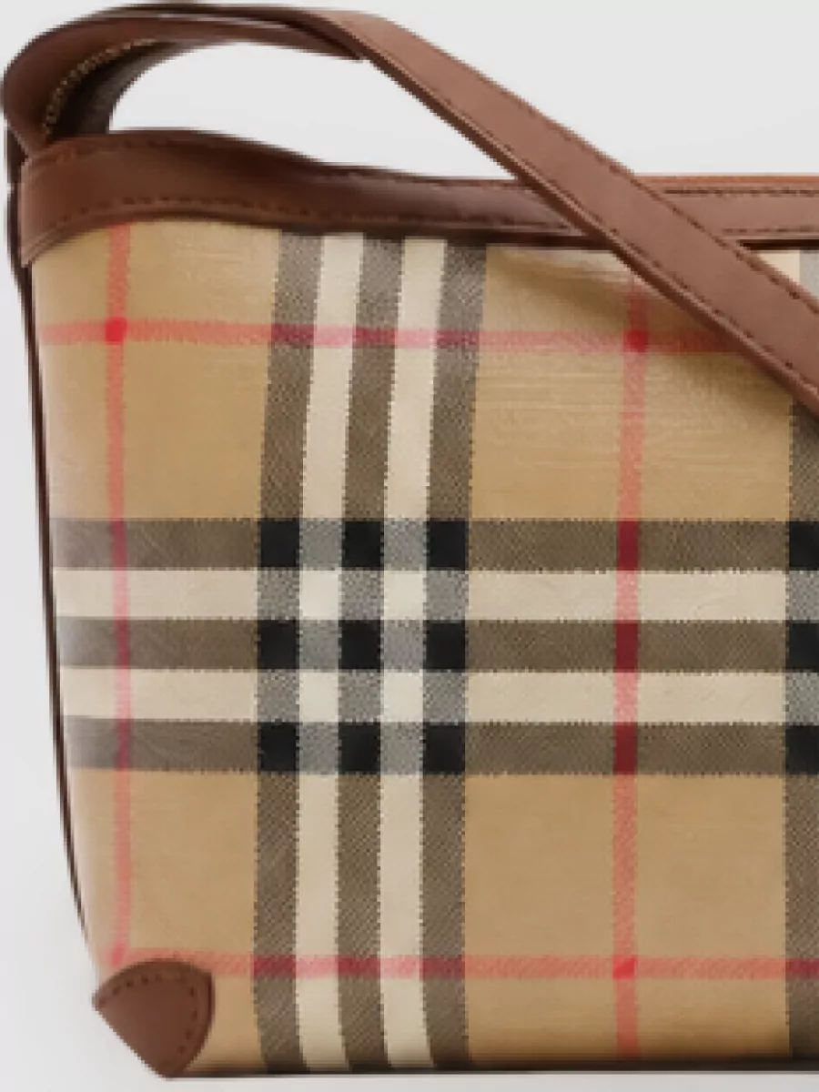 Burberry Mini Check Cotton Cross-Body Bag