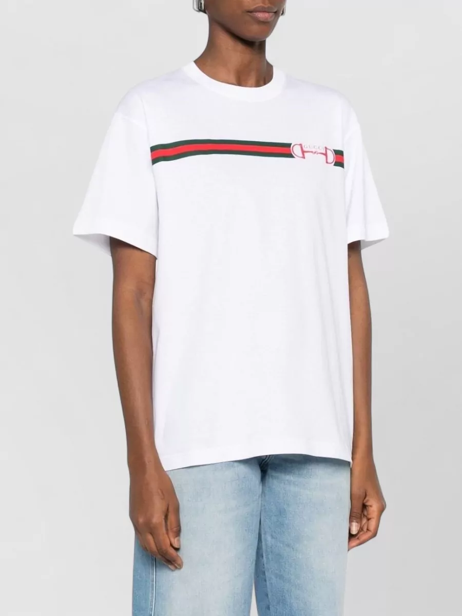 Gucci Logo Crew Neck Graphic Cotton T-Shirt