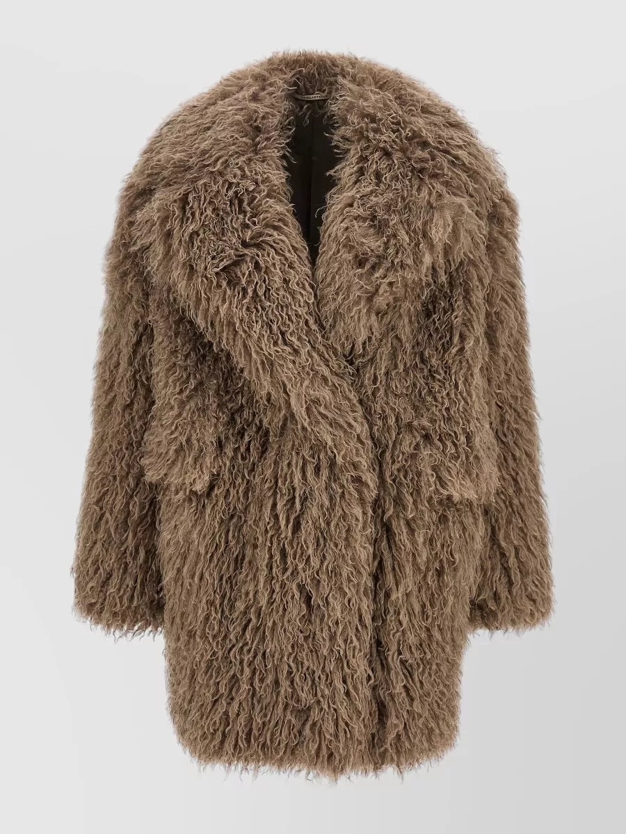 Tagliatore Faux fur oversized coat