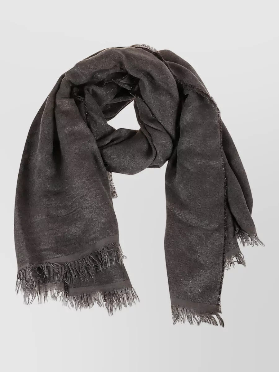 Peserico lurex jacquard scarf