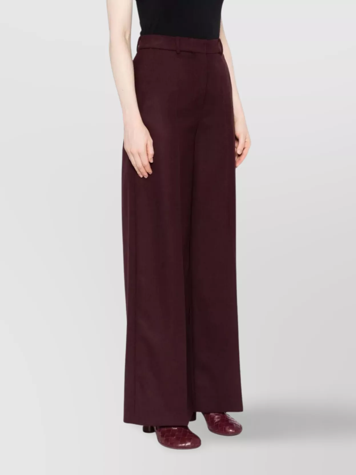 Joseph Wide Leg Flannel Stretch Trousers