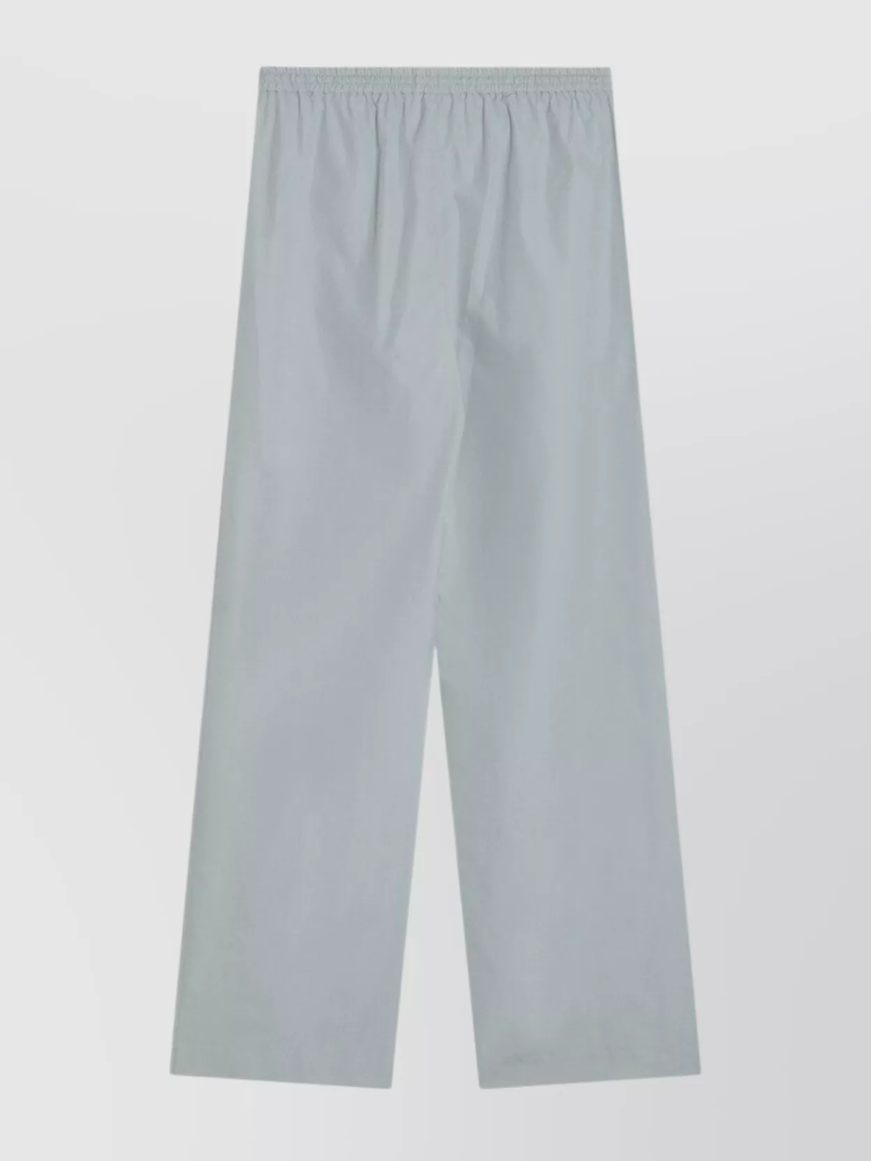 Loulou Studio Cotton Trousers With Wide Leg And Elastic Waistband In Gray