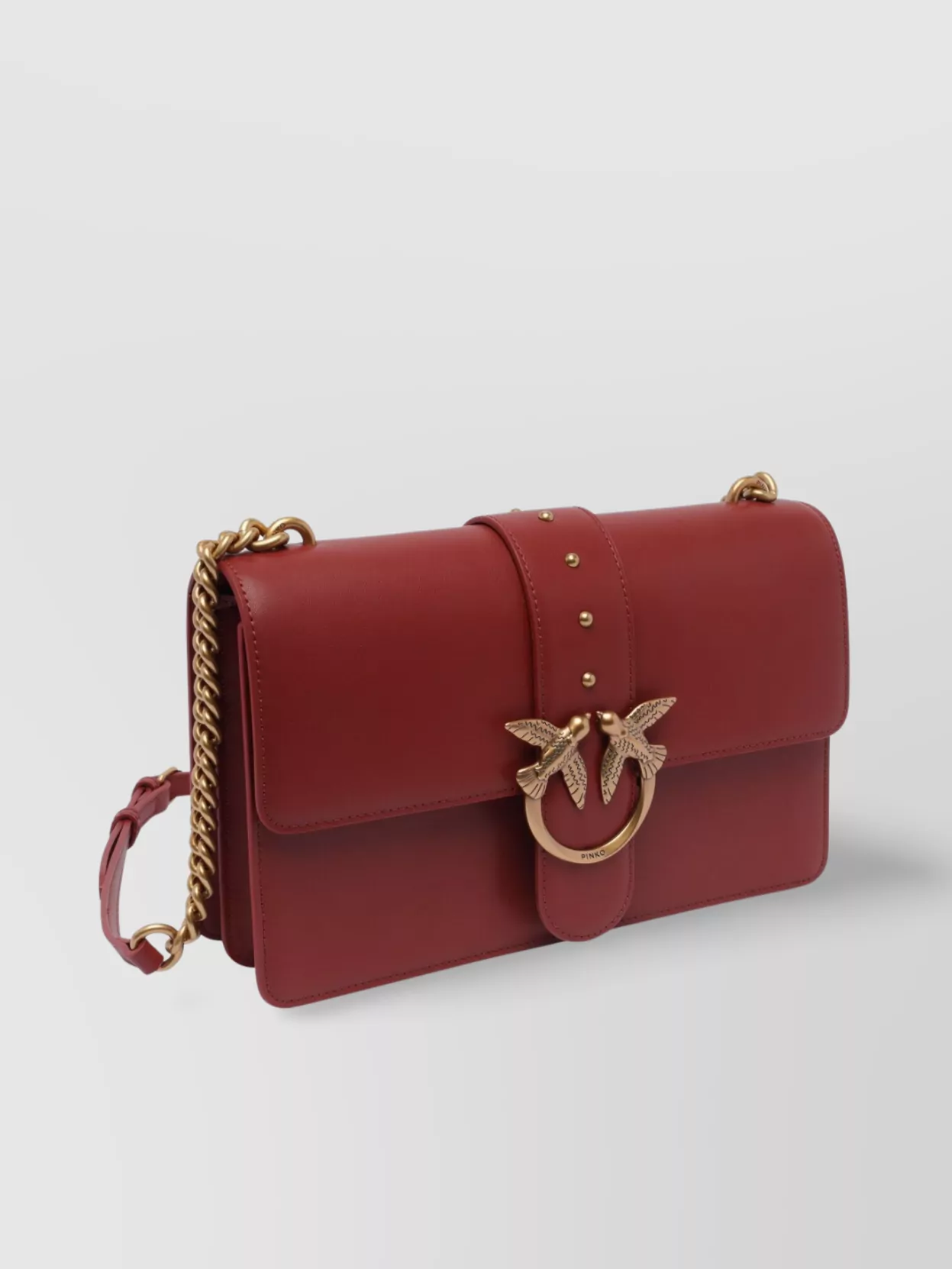 Pinko Mini Love Bag Slouchy Shoulder Bag In Leather With Two Straps In Blue