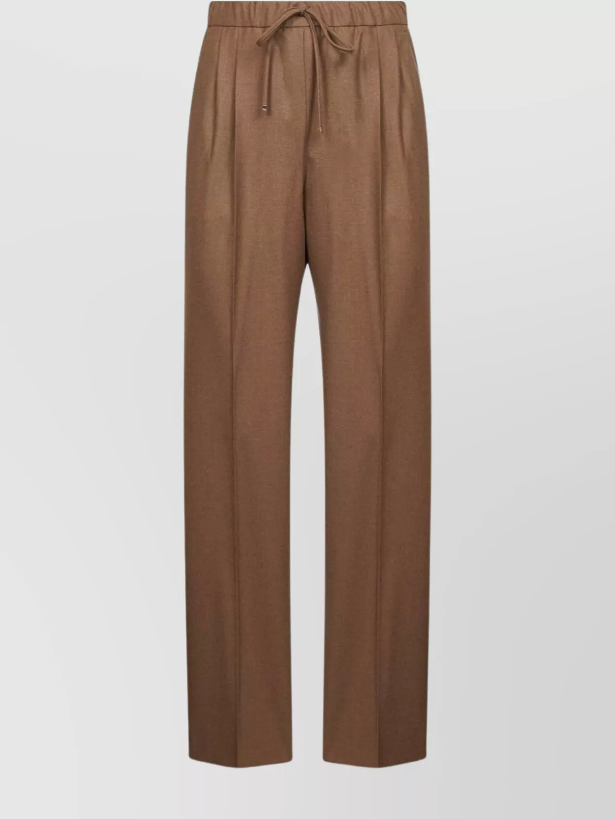 Max Mara Tobacco Stretch Cashmere Gatti Drawstring Trousers In Brown