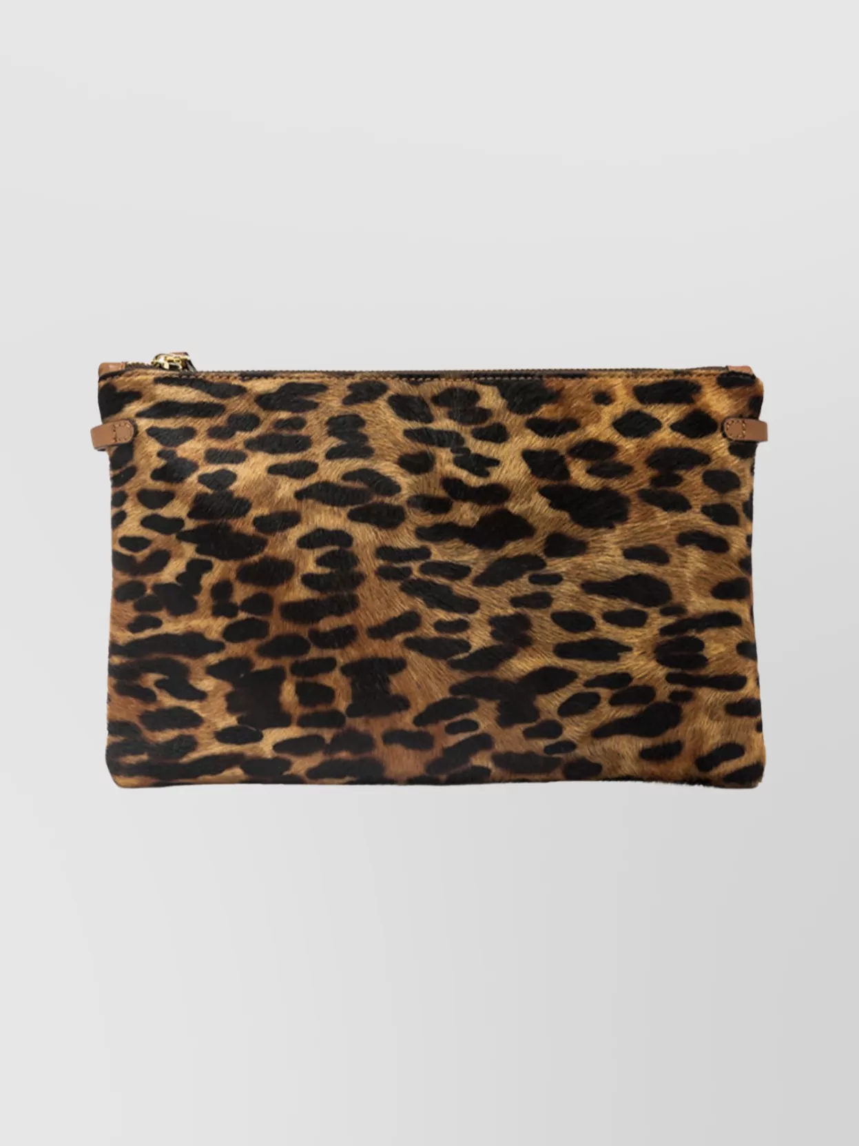 Gianni Chiarini Leopard Print Clutch Bag With Adjustable Strap In Animal Print
