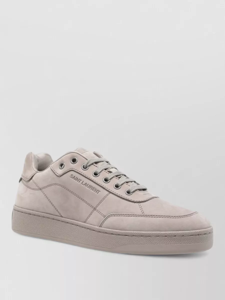 Saint Laurent Paneled Leather Lace-Up Sneakers