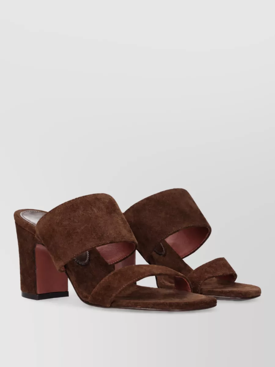 Paris Texas leather platform mules