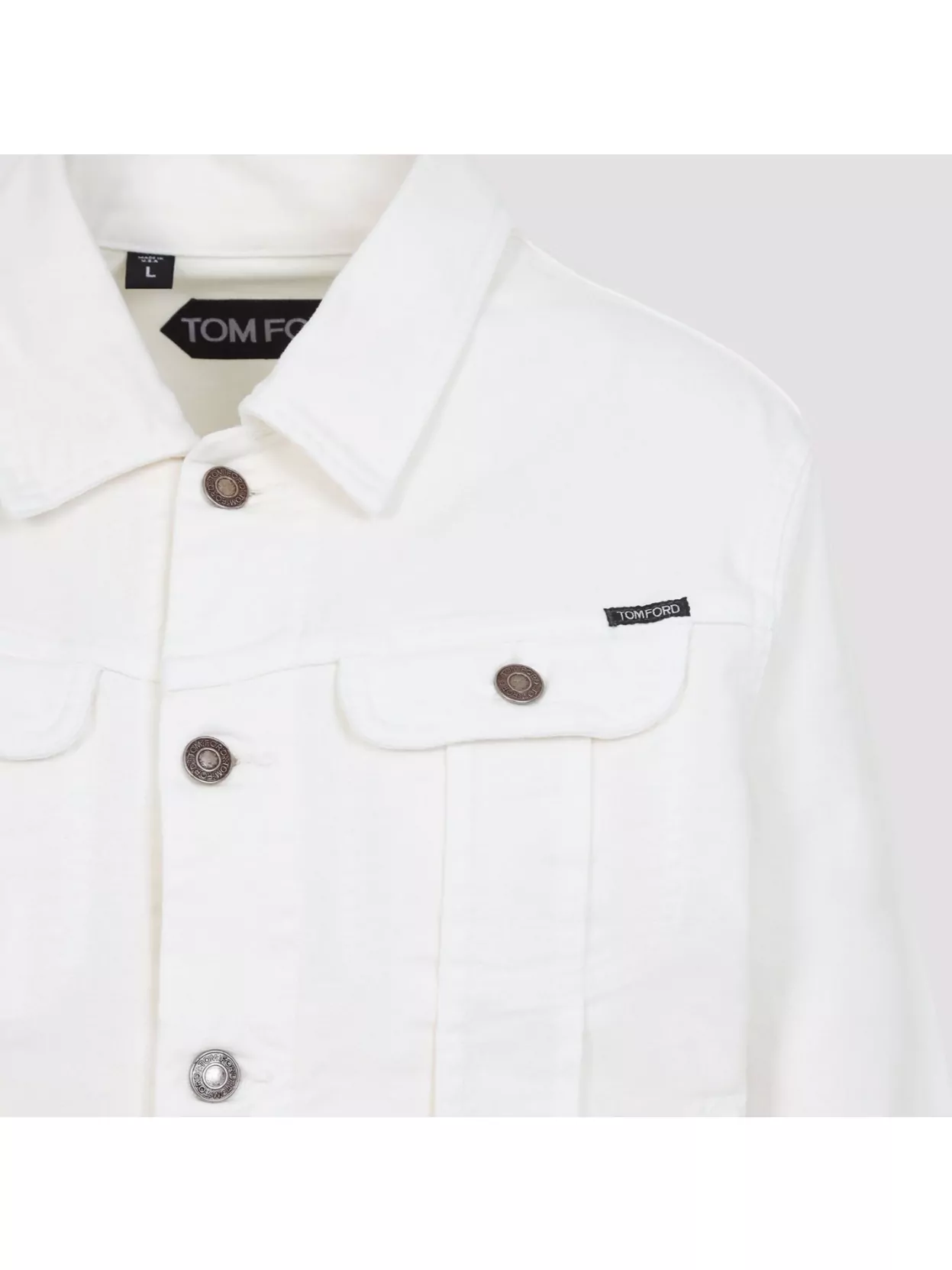 Tom Ford Branded Label Detail Denim Jacket