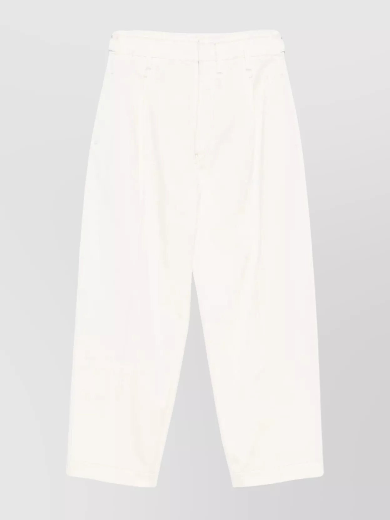 Lemaire Wide Leg Pleated Carrot Pants With Adjustable Waist