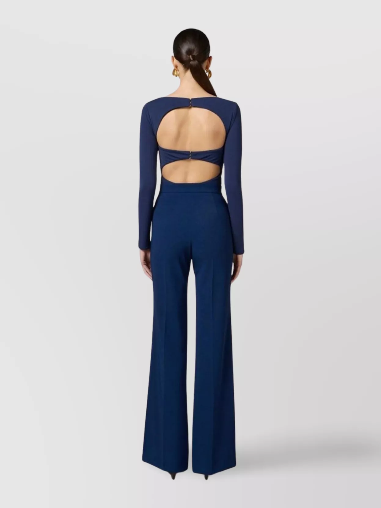 Elisabetta Franchi Bodysuit Cut-Out Long Sleeve Stretch Top
