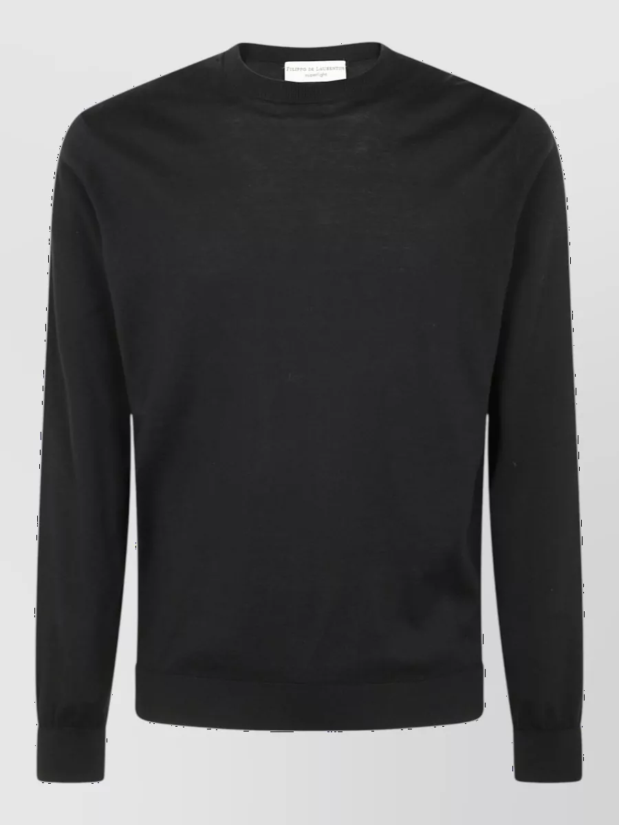 Filippo De Laurentis cotton fine-knit crew-neck jumper