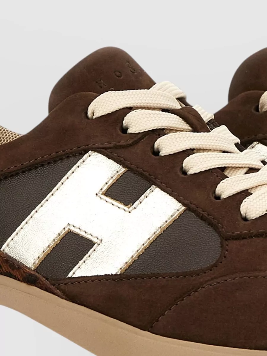 Hogan Leather Chunky-Sole Lace-Up Sneakers