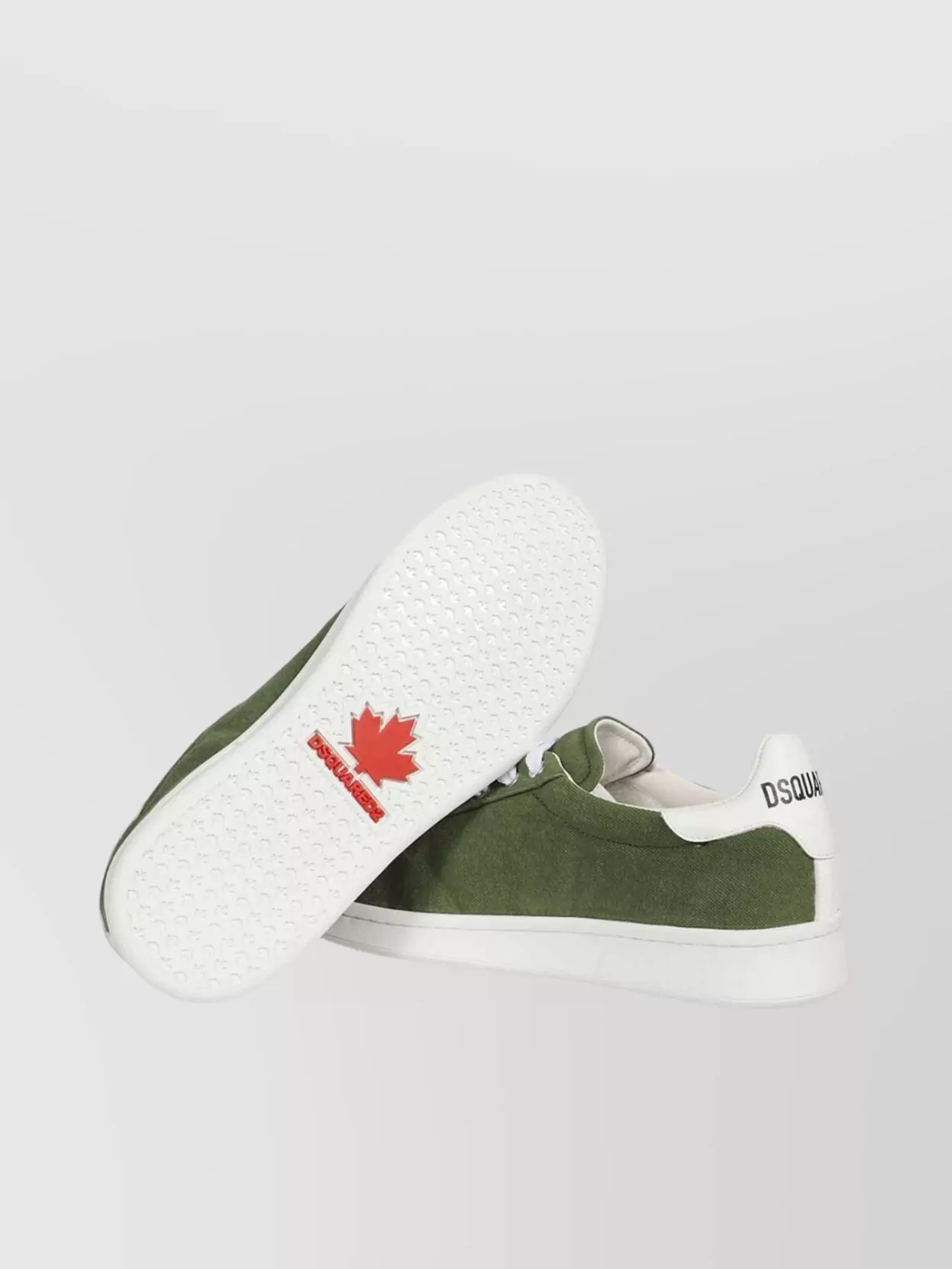 DSQUARED2 LOW-TOP SNEAKERS WITH LEATHER HEEL INSERT