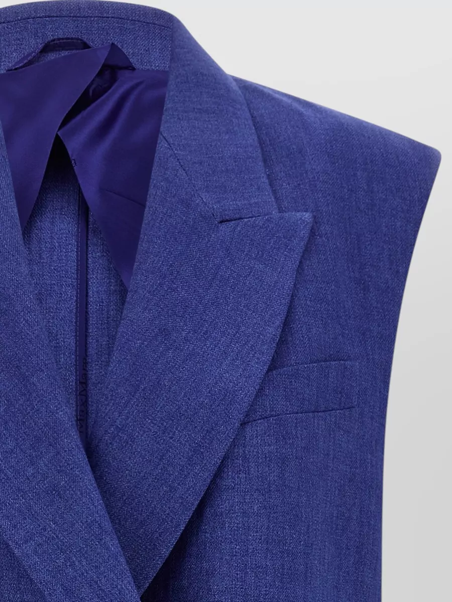 S Max Mara Linen Double-Breasted Waistcoat