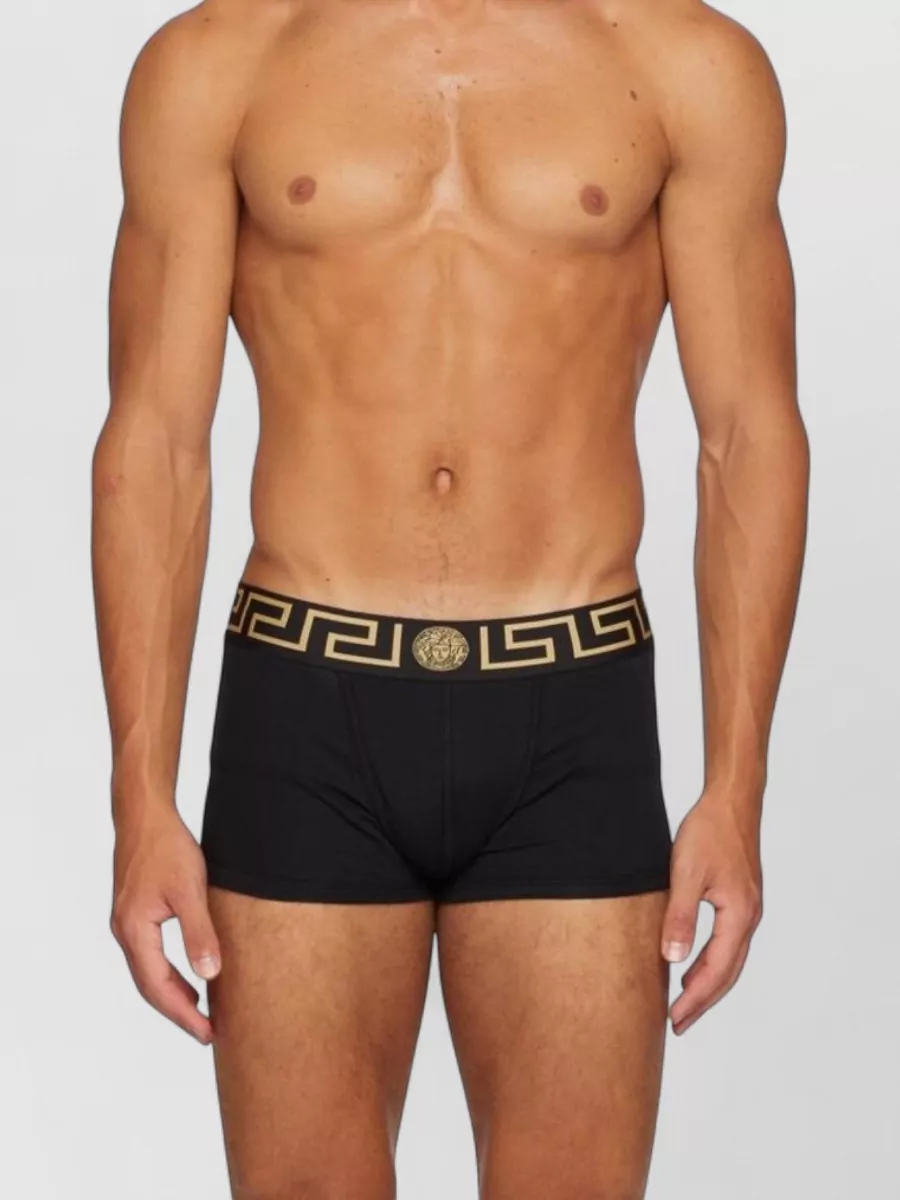 Versace cotton stretch 2-pack logo-print boxer trunks
