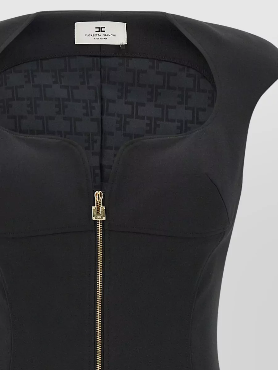 Elisabetta Franchi Heart-Neckline Knee-Length Dress