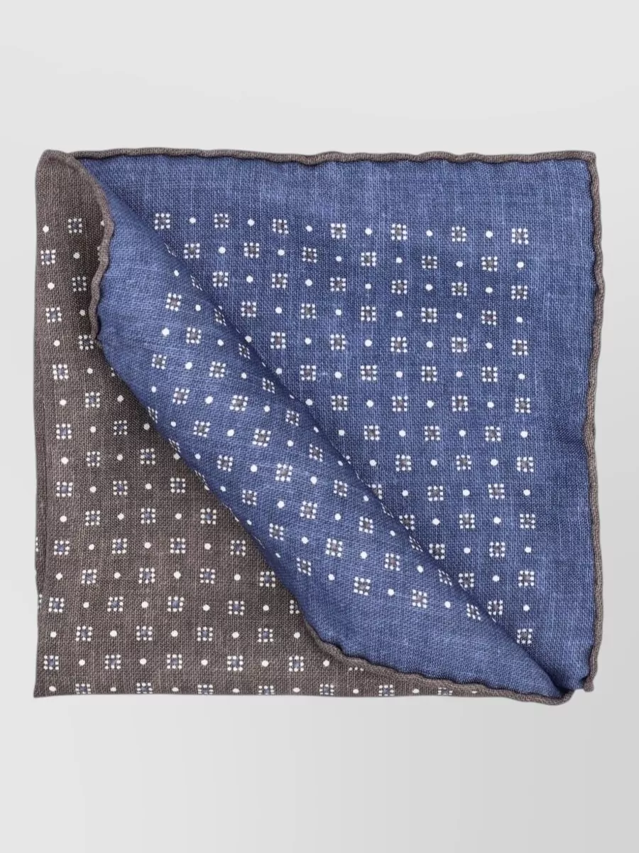 Brunello Cucinelli silk printed pocket square