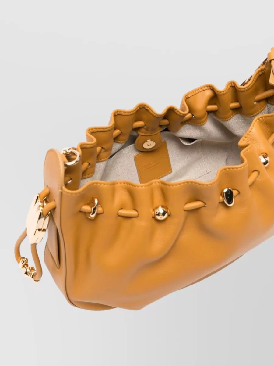 Zimmermann Leather Ruched Shoulder Bag