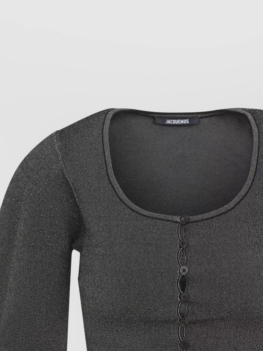 Jacquemus Scoop Neck Fitted Cardigan