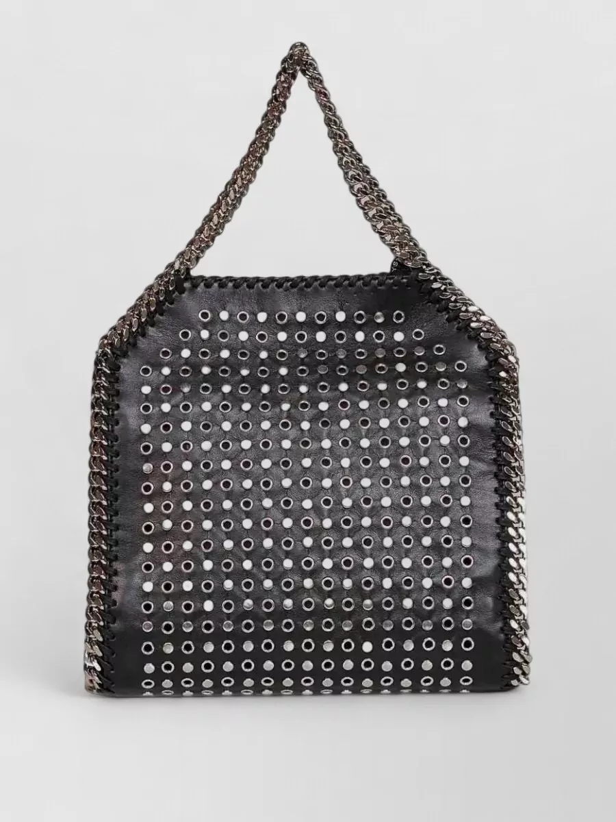 Stella Mccartney falabella mini alter mat studded tote bag