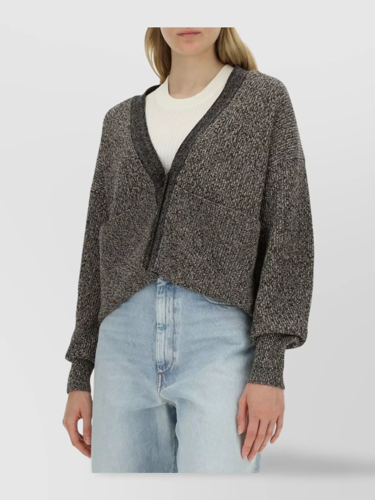 Sportmax Long Sleeve Maxi Cardigan V-neck In Brown