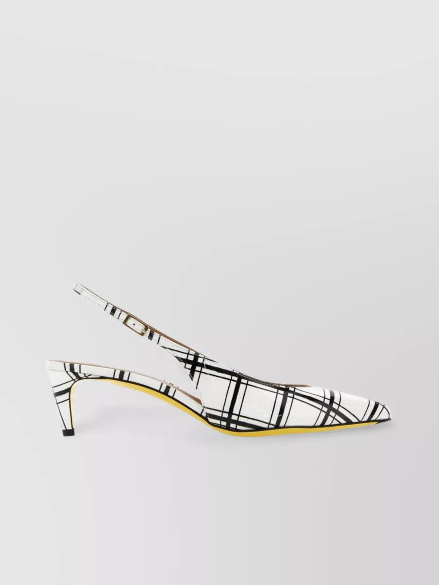 MARNI PATTERNED LEATHER SWAY PUMPS