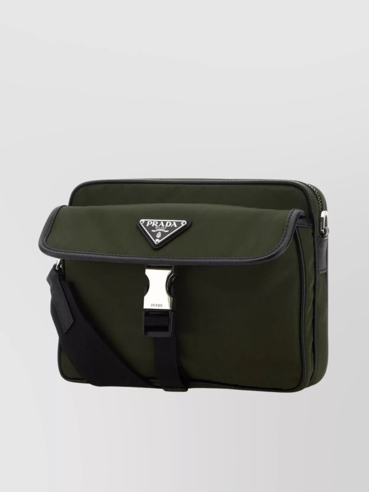 Shop Prada Military Nylon Messenger Bag