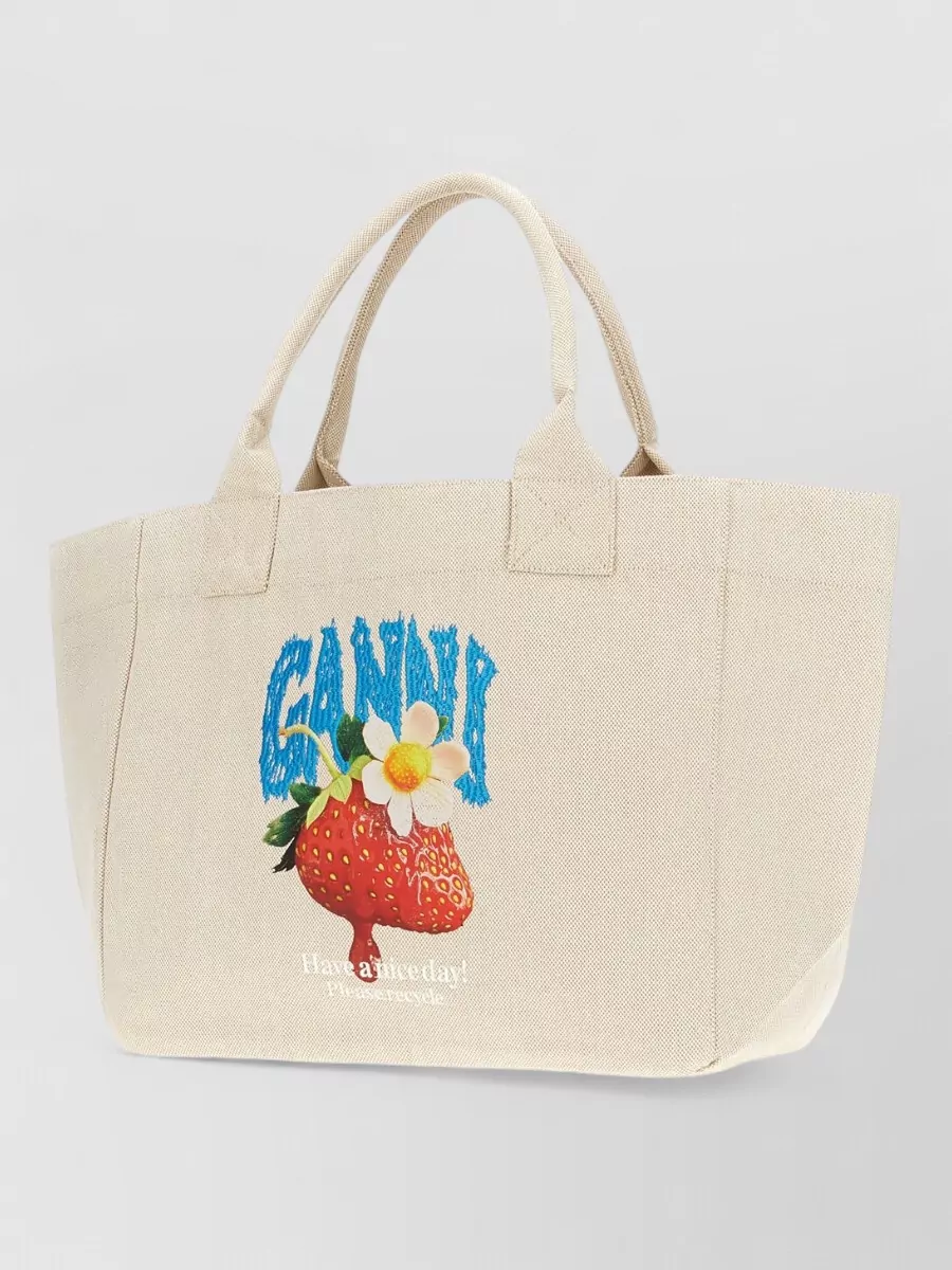 Ganni Na Canvas Tote Bag