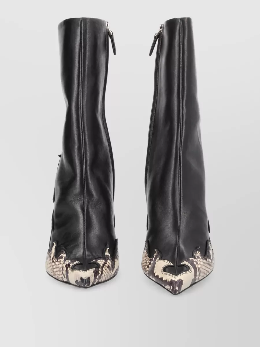 Paris Texas leather cutout knee-high boots