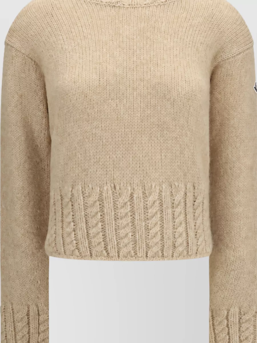 Moncler alpaca-blend cable-knit turtleneck jumper