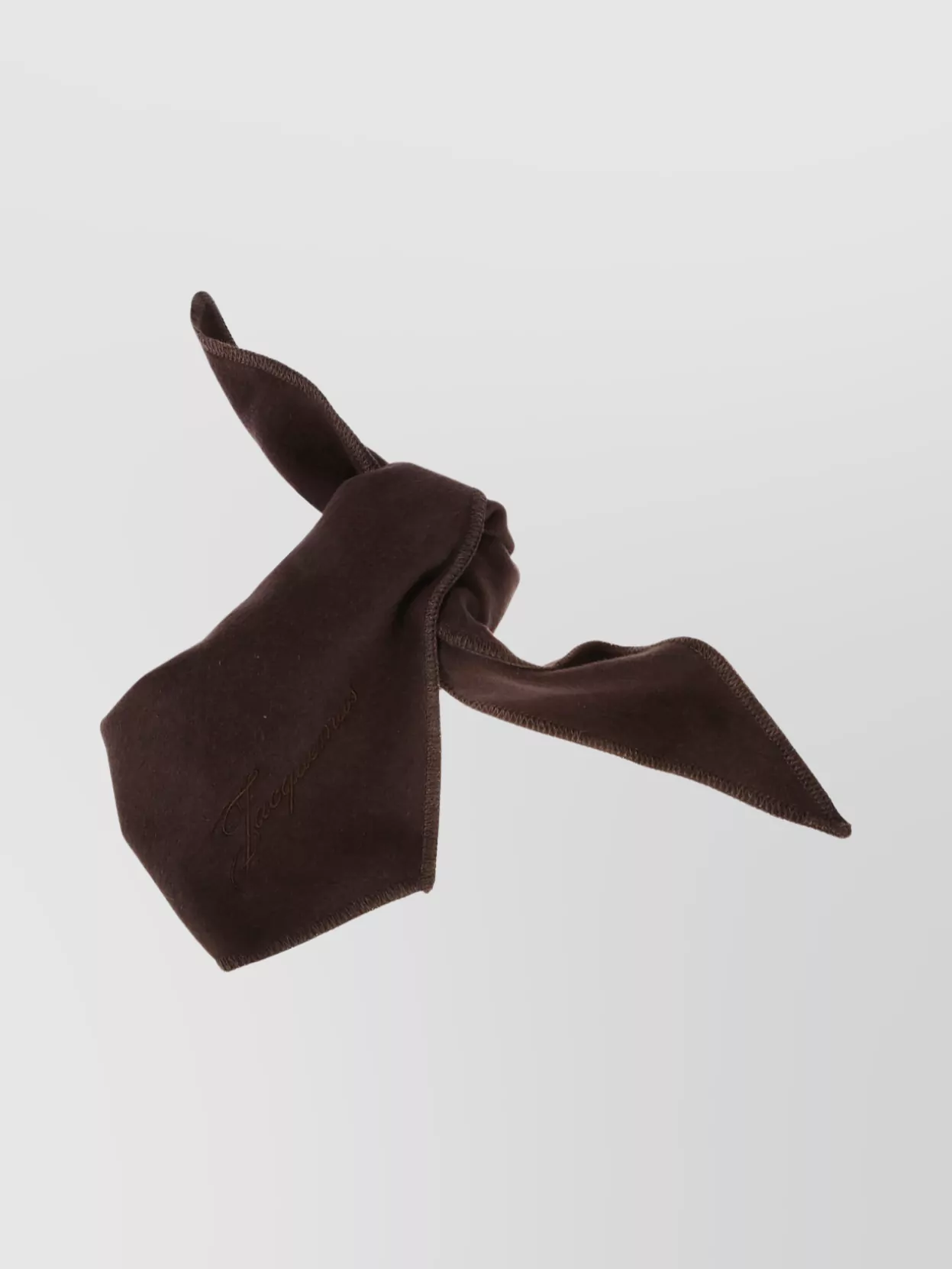 Jacquemus Triangle Cashmere Scarf Pointed Tip In Brown