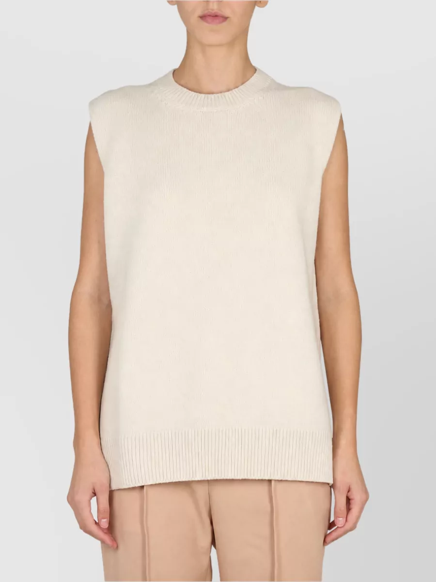 Jil Sander wool sleeveless knitted top